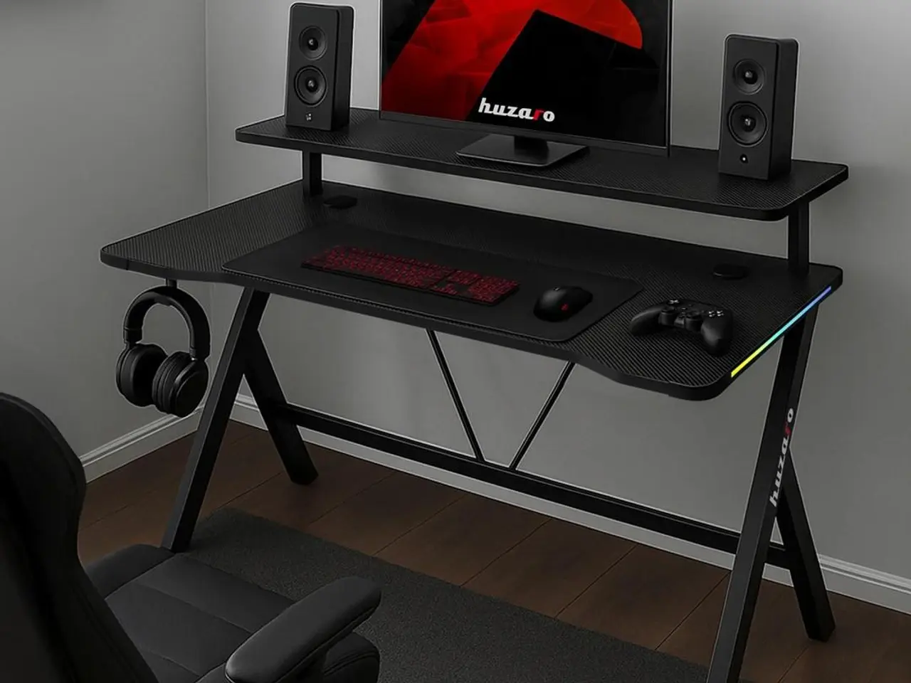 Billede 5 - Gamingbord Huzaro Hero 1.9 RGB - sort