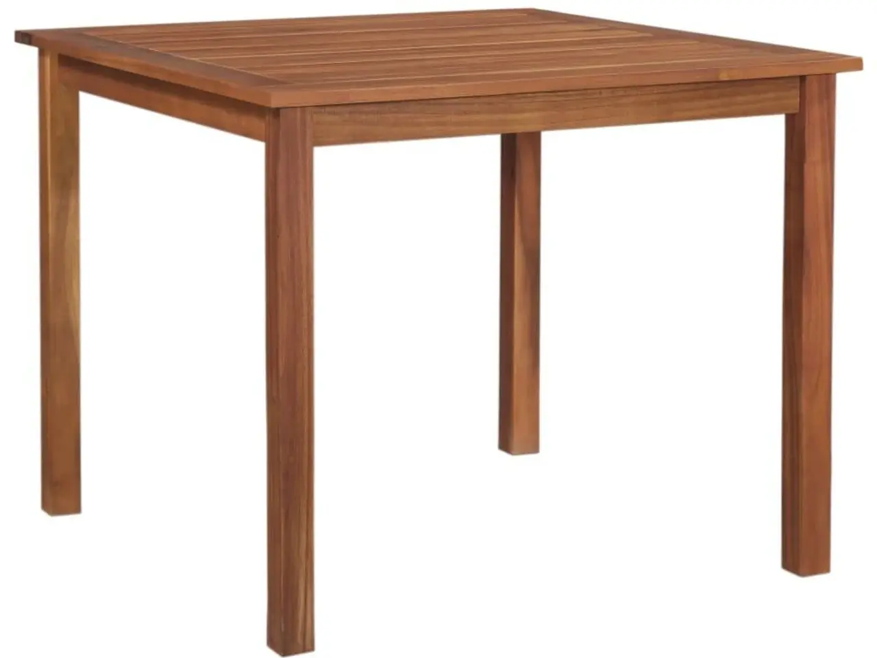 Billede 1 - Havebord i massivt akacietræ - 85 × 85 × 74 cm, olieret