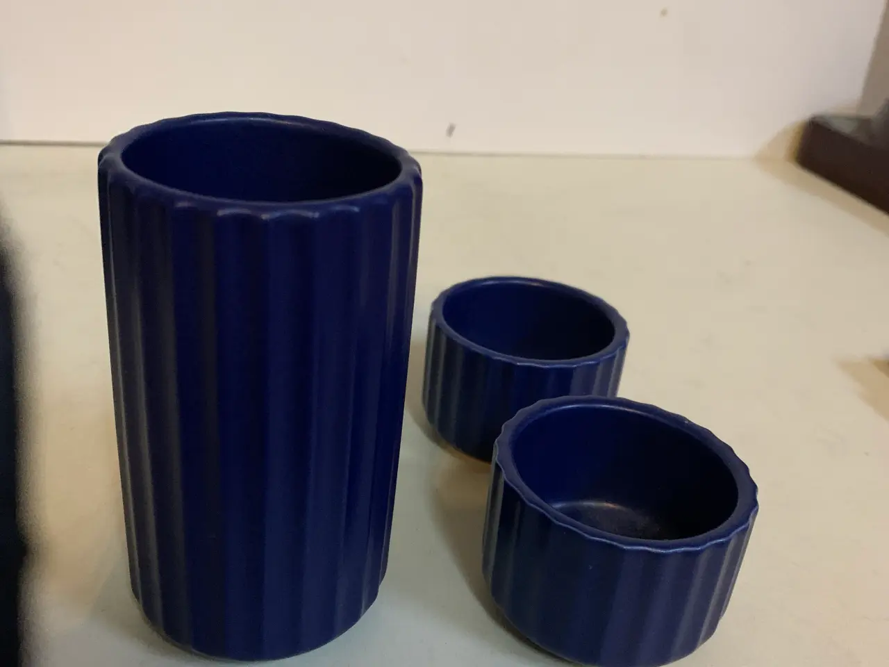 Billede 1 - Lyngby vase 9 cm og fyrfads stager