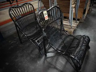 2 stk Rattan loungestole