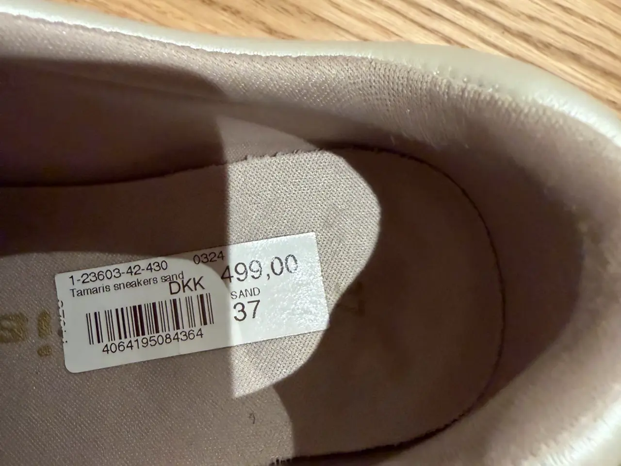 Billede 6 - Tamaris beige/guld sneakers