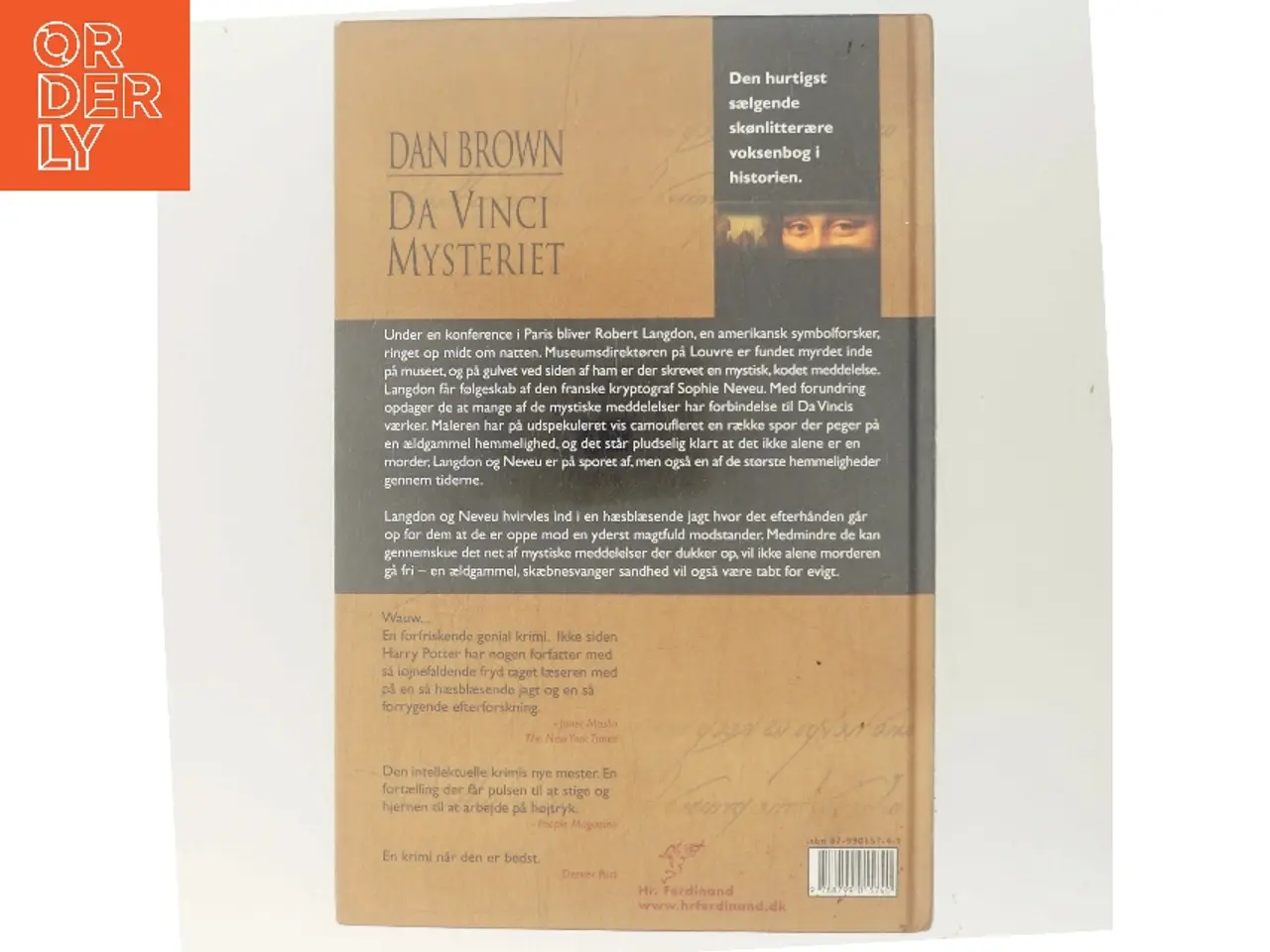 Billede 3 - Da Vinci Mysteriet af Dan Brown (Bog)