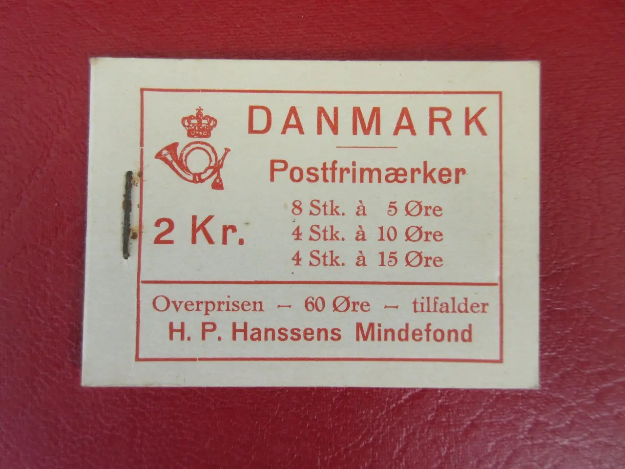 Billede 1 - Danmark 2kr frimærkehæfte m Dybbøl Mølle Postfrisk