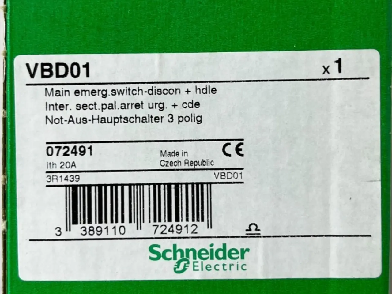 Billede 1 - Schneider Electric VBD01 TeSys Vario 3‑Pole 20A