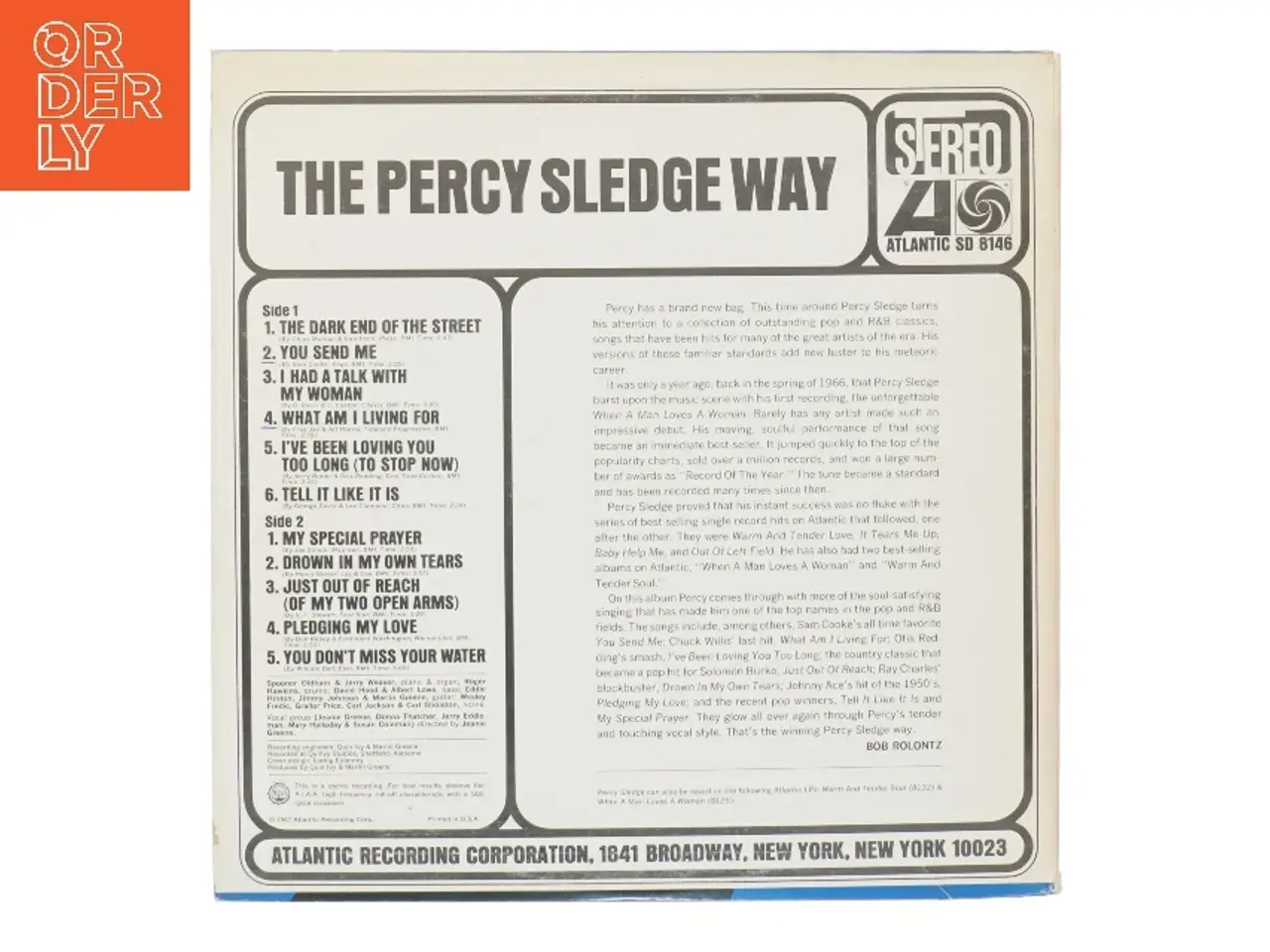 Billede 2 - The Percy Sledge Way LP