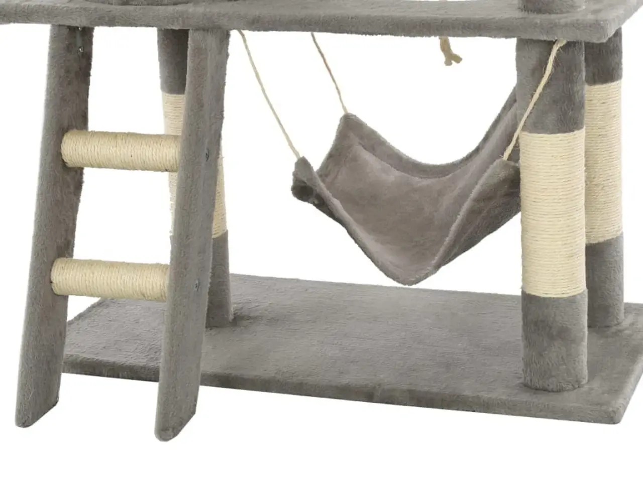 Billede 8 - Kradsetræ til katte 140 cm - grå med sisal-kradsestolper