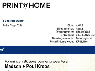 Billet til Poul Krebs i skovdalen Aalborg