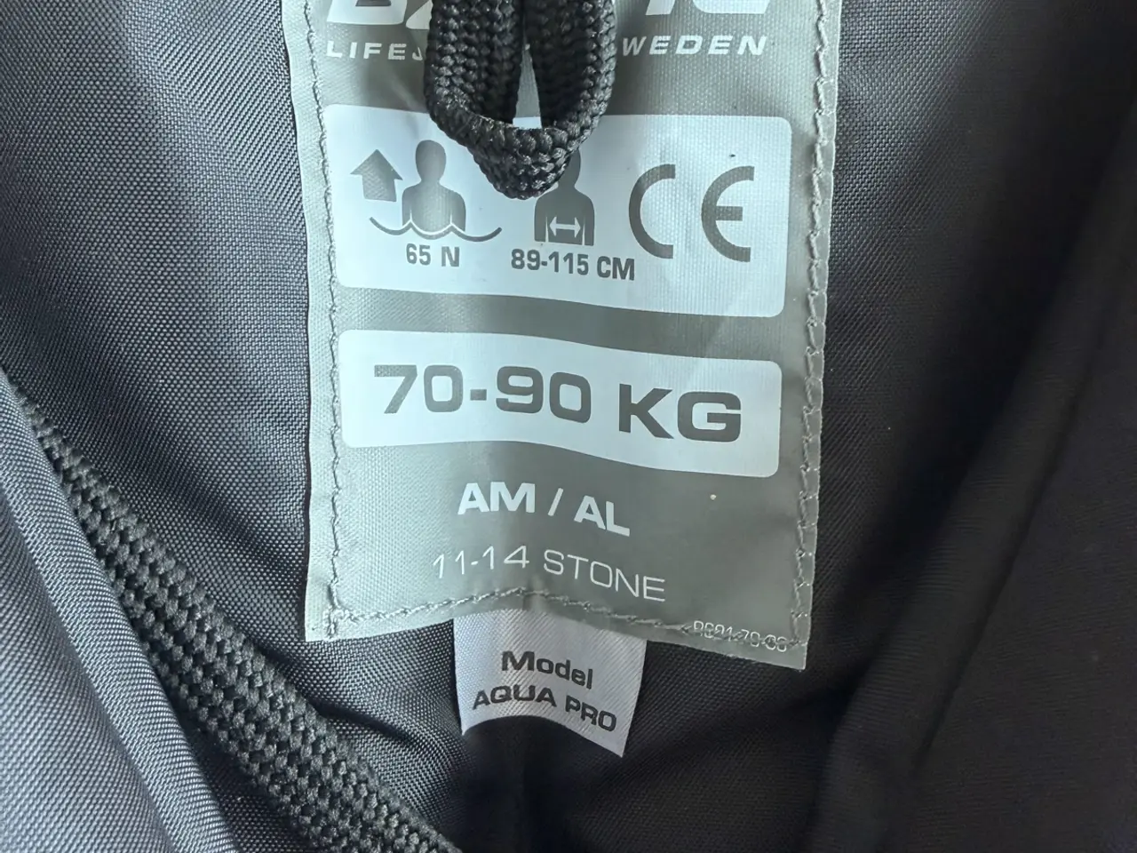 Billede 2 - 70-90kg redningsvest i sort