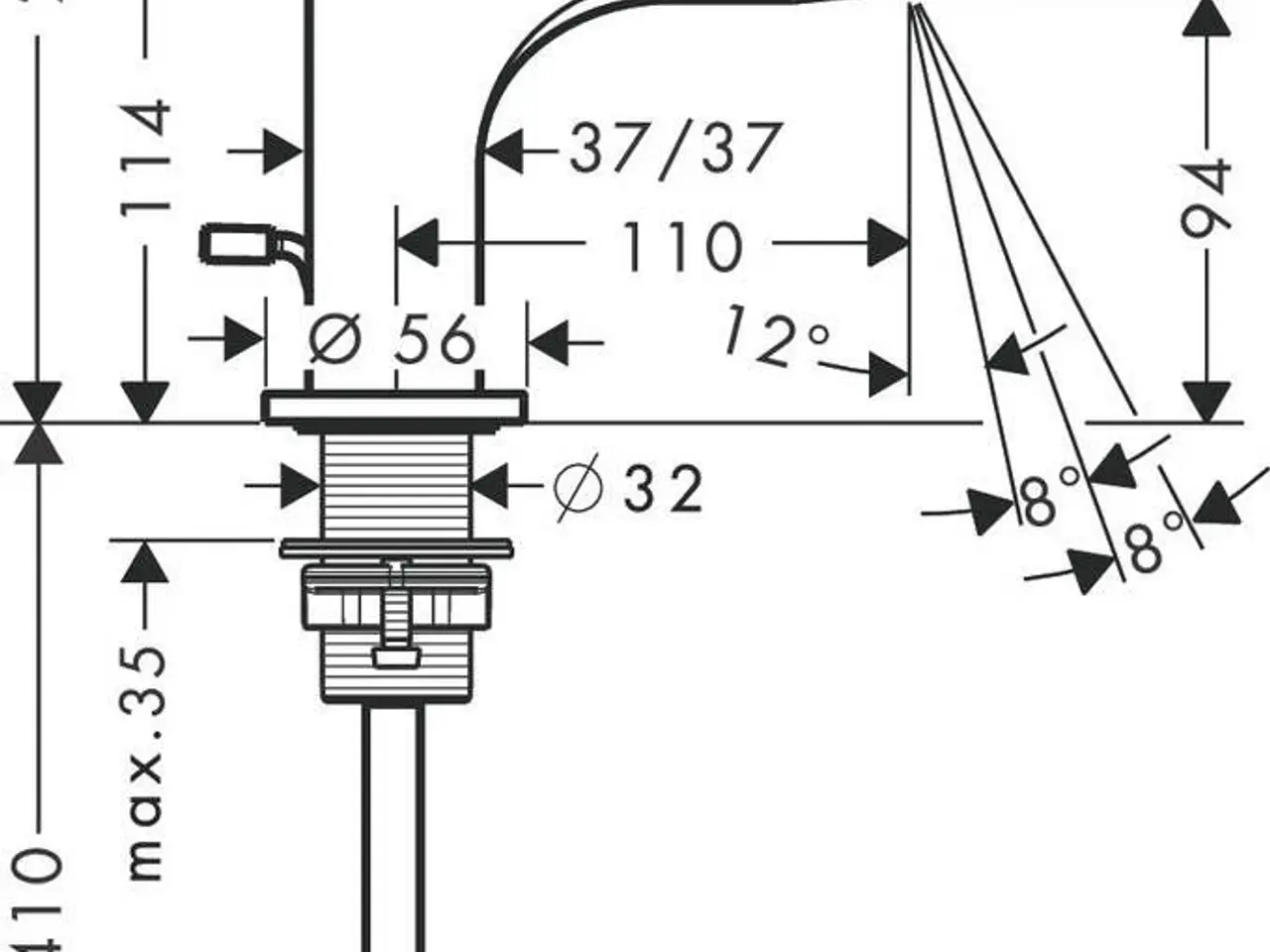 Billede 2 - Hansgrohe Axor Citterio Armatur krom