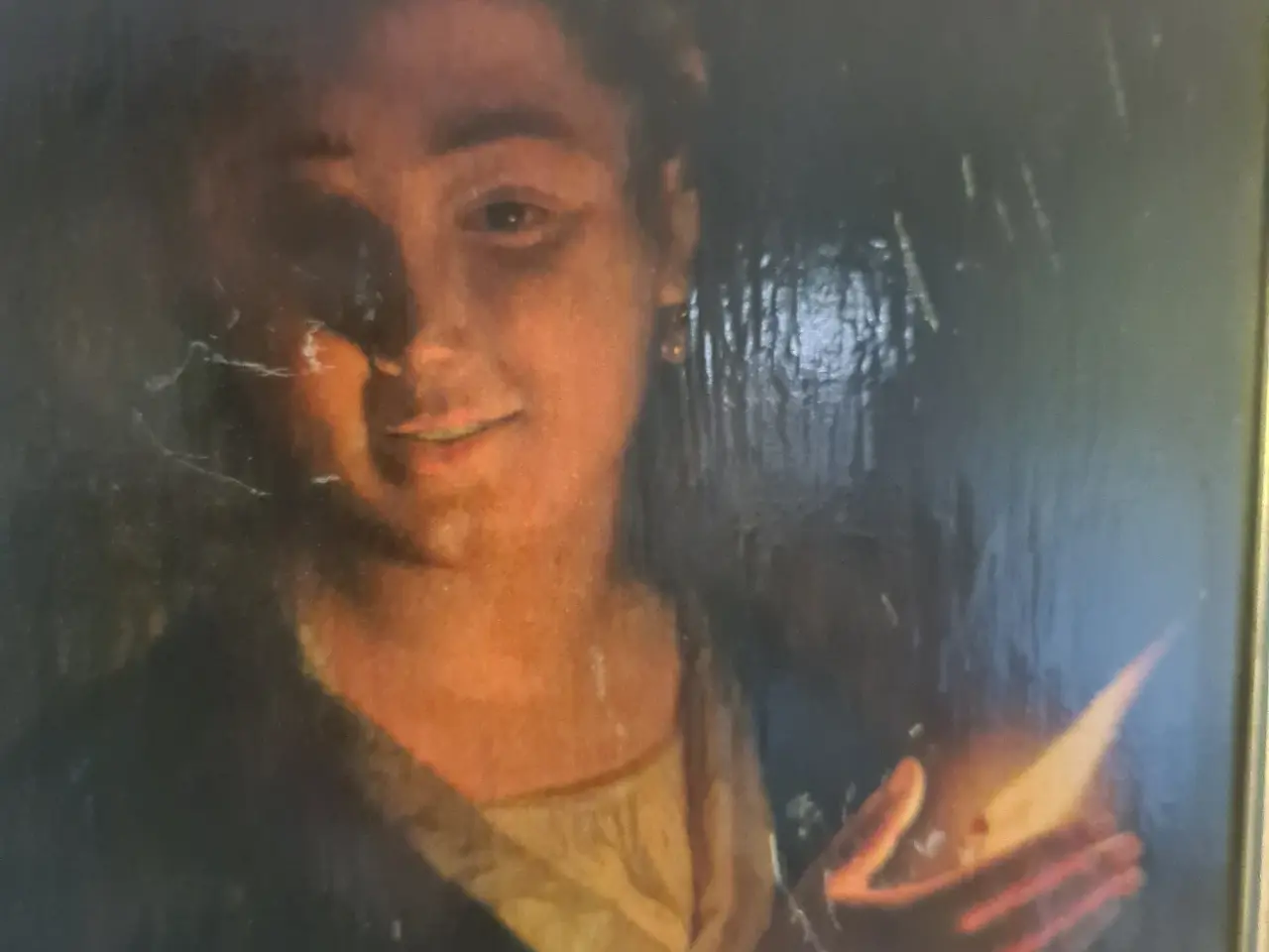 Billede 2 - Ældre oliemaleri efter Godfried Schalcken – kvinde