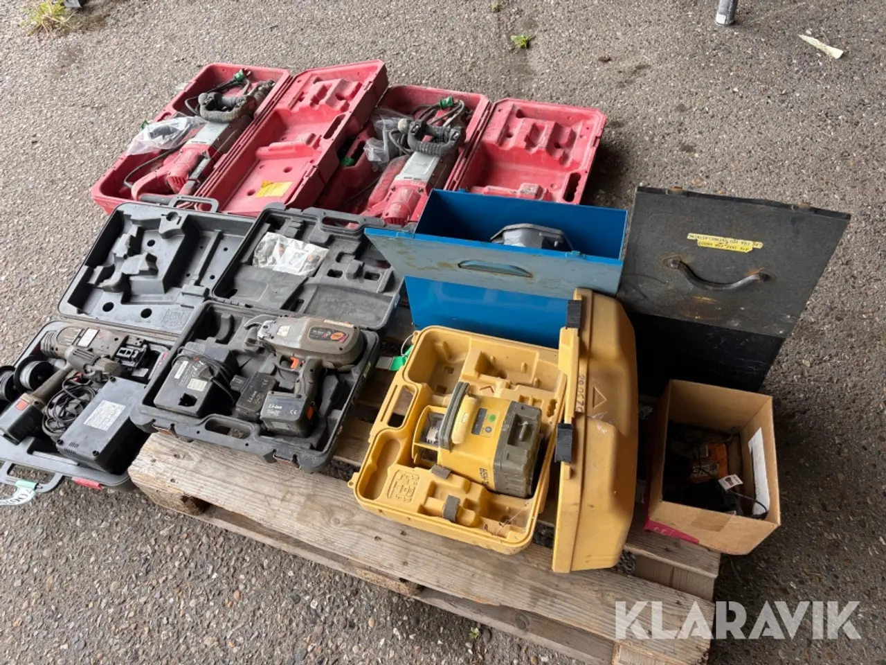 Billede 3 - Lot - brydehammere, armeringsbinder, facadefræser, Rotationslaser og øvrigt - 1 palle