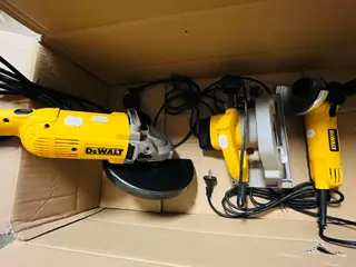 3 stk. el -Værktøj DEWALT - 2 x Vinkelsliber + Rundsav