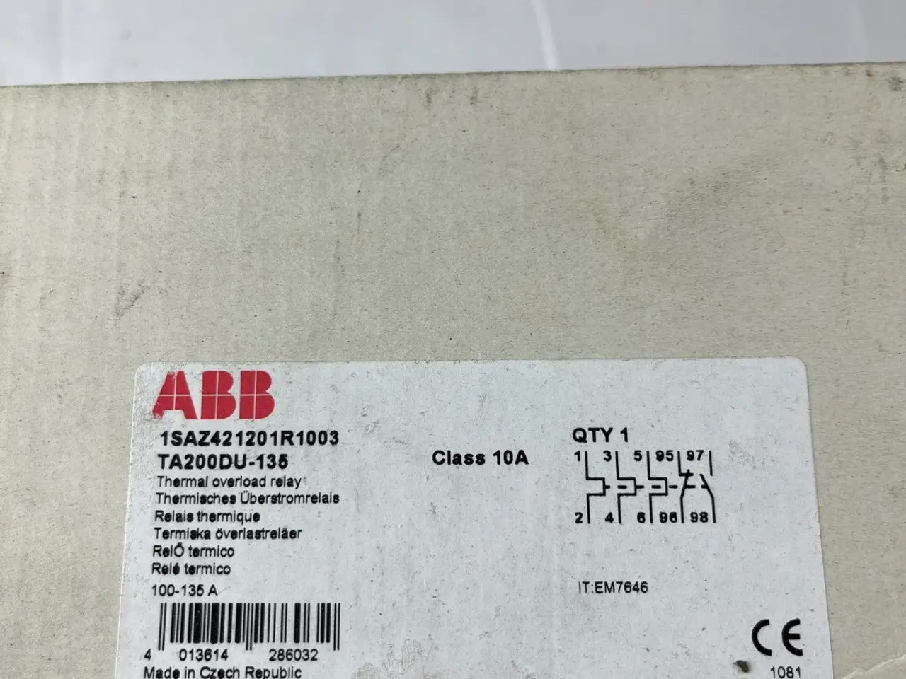 Billede 4 - ABB TA200DU-135 Thermal Overload relæ 100–135 A