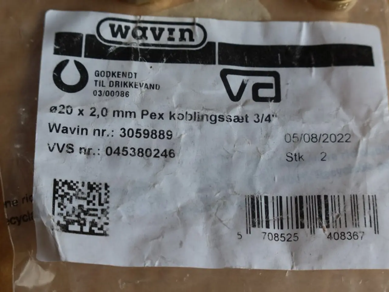 Billede 3 - Wavin koblingssæt 20 mm x 3/4" pex
