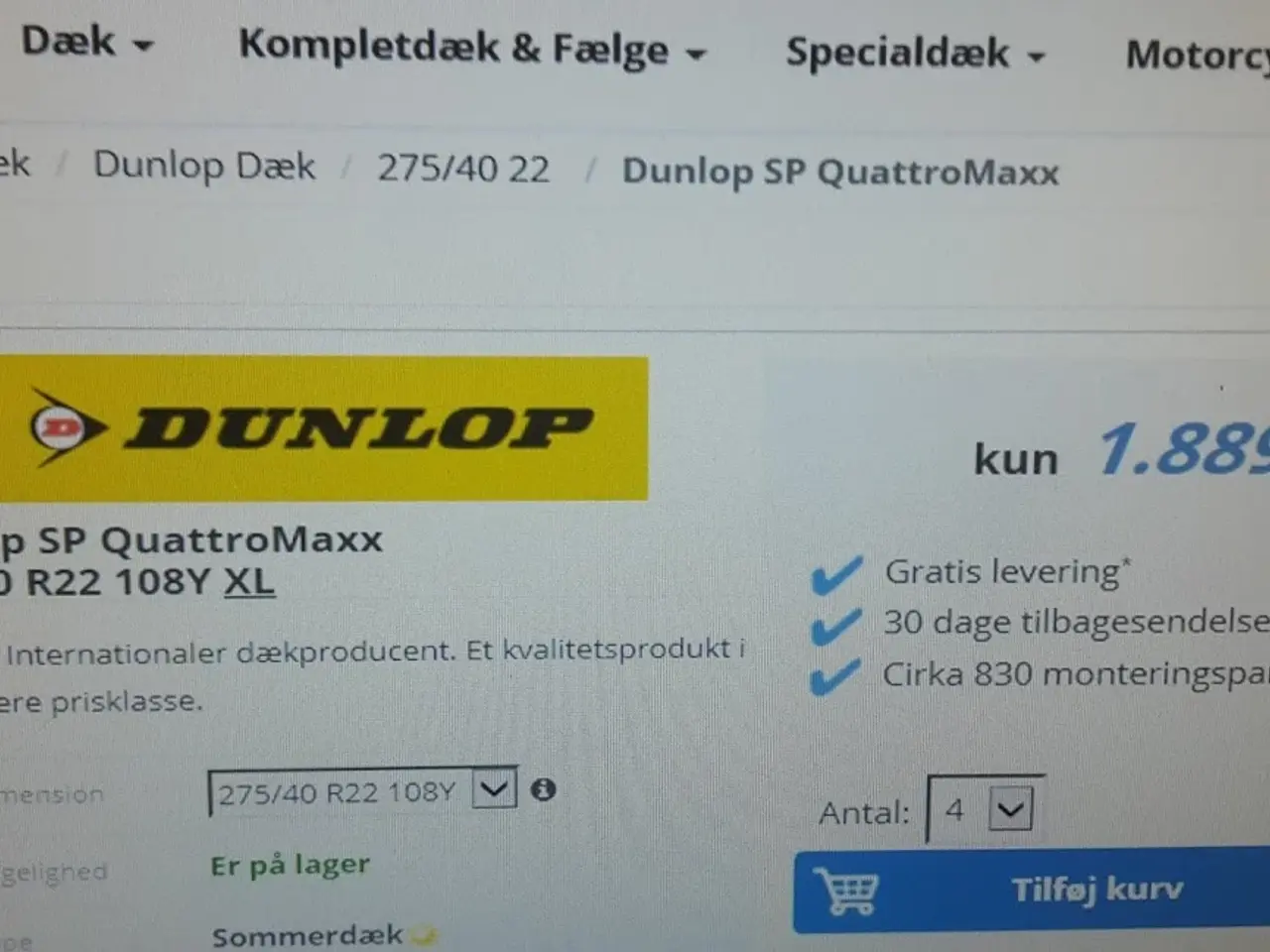 Billede 3 - 22" Fælge med Dæk 275X40x22 5x120 ET 35 ASE GT 1