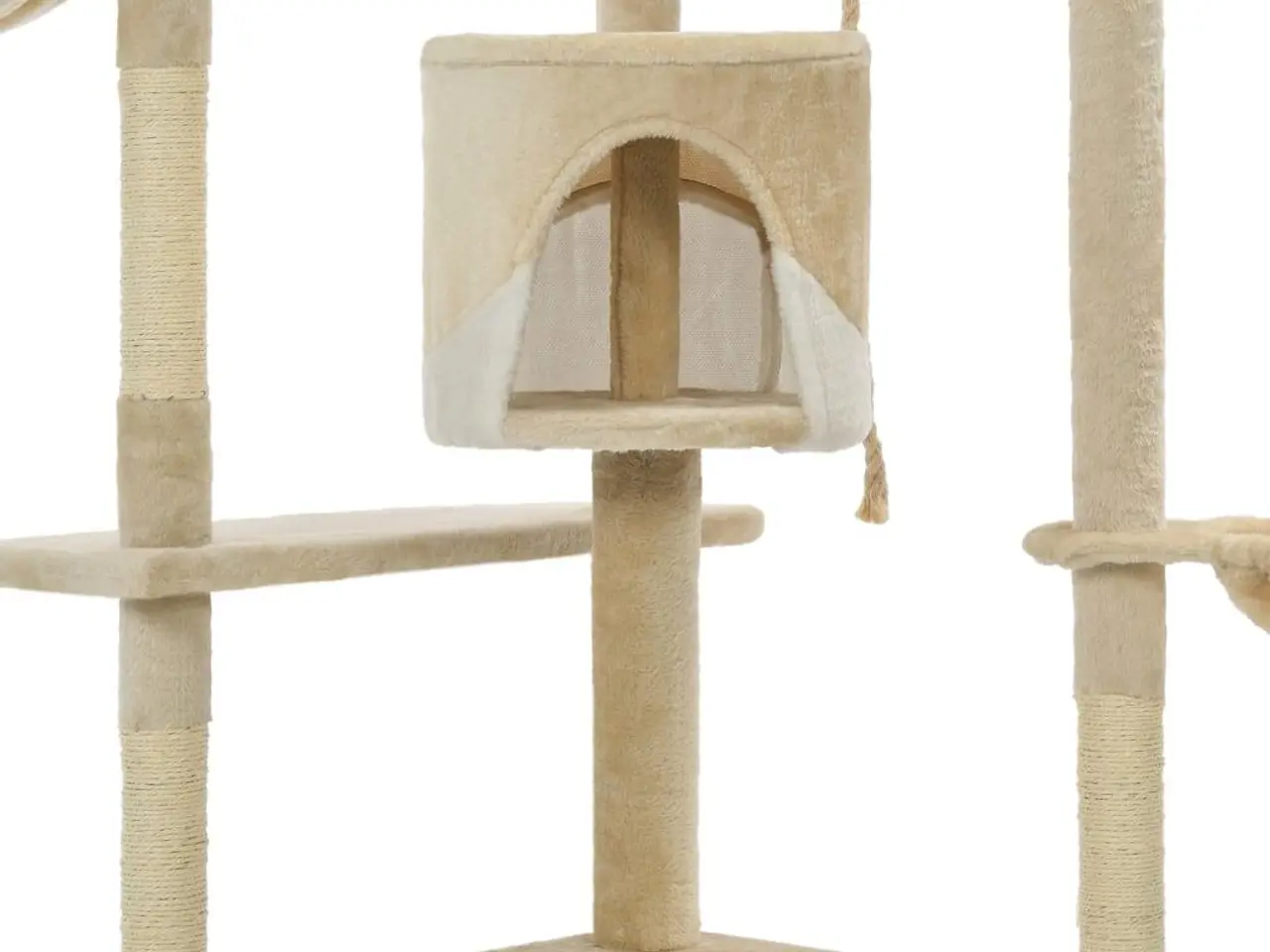 Billede 5 - Kattetræ med sisalkradsestolper 203 cm - beige og hvid