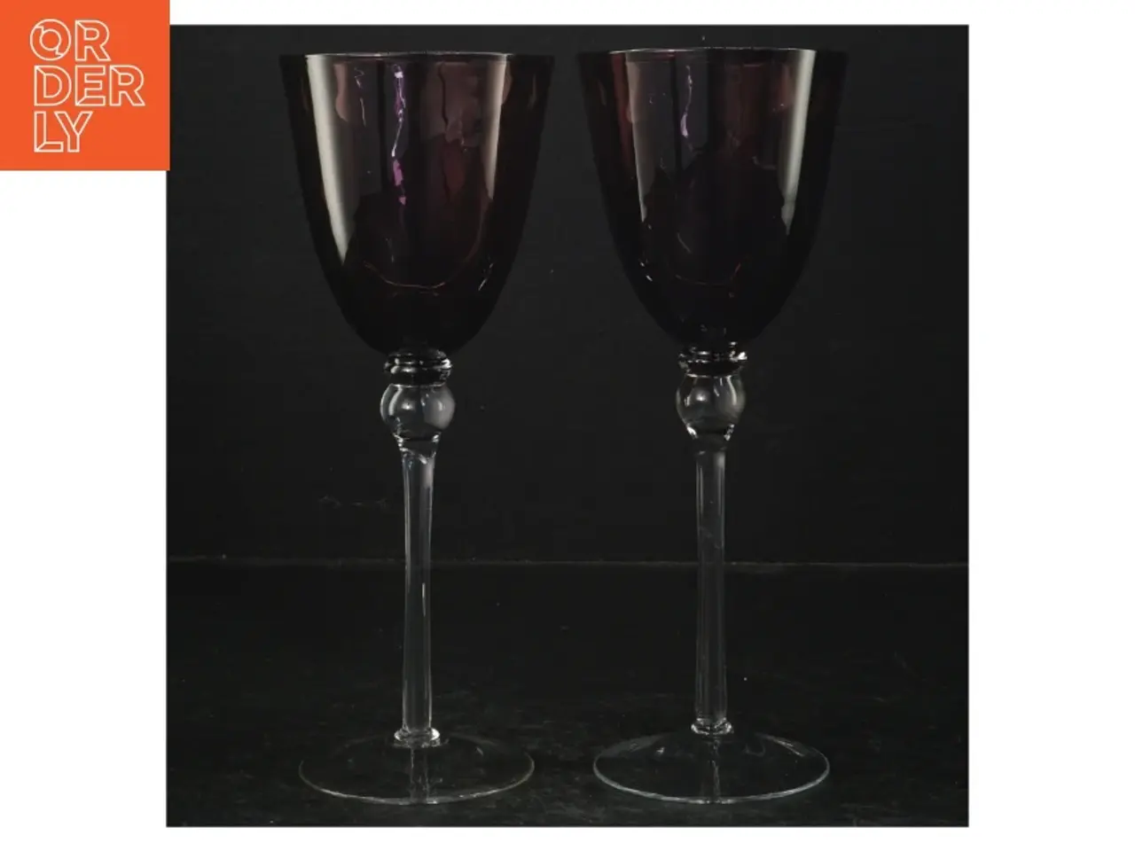 Billede 1 - Mørke vin glas (str. 22 cm. 2 styk)