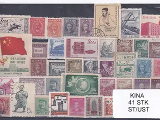 Kina Samling - 41 Stk. Stemplet/ustemplet
