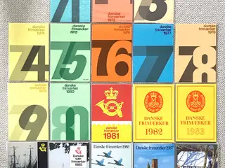 Årsmapper postfriske frimærker 1971-1988
