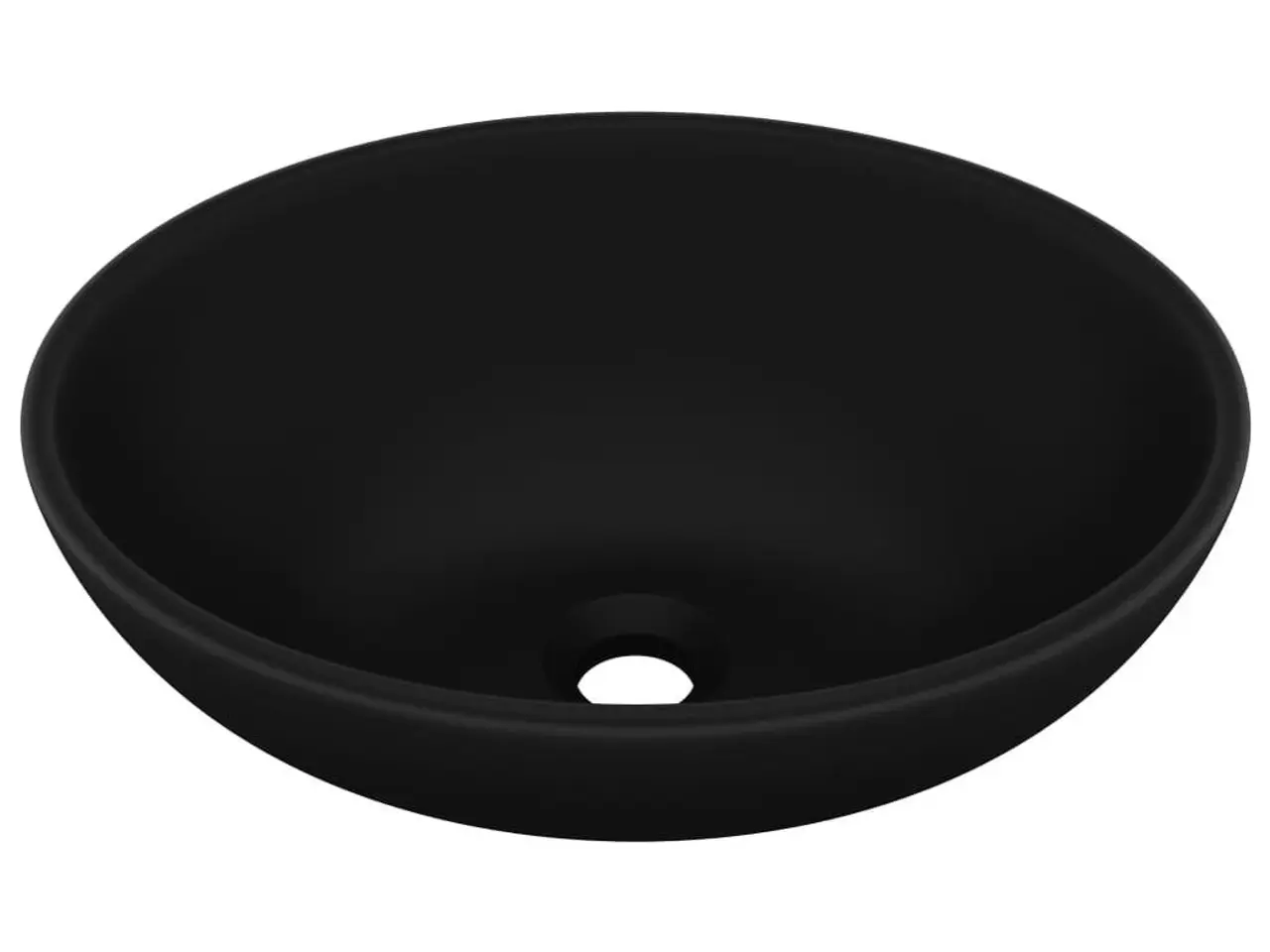 Billede 2 - Keramisk håndvask 40 × 33 cm - oval, mat sort