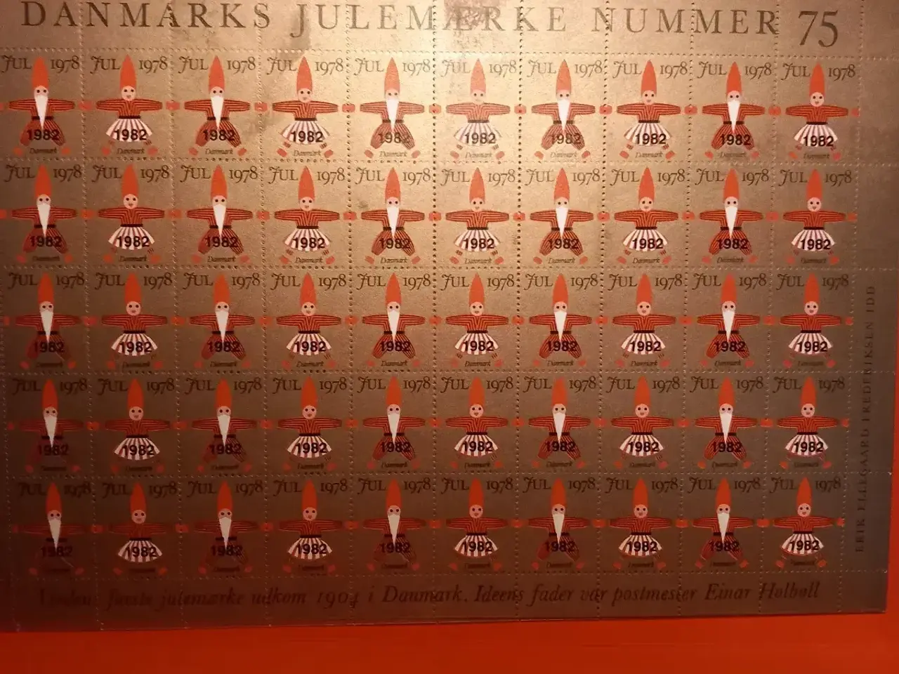 Billede 2 - Provisorie julemærkeark 1978 /1982