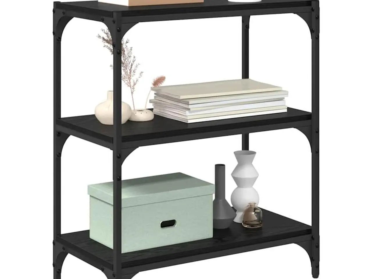 Billede 3 - Bogreol i sort eg 60 x 33 x 70,5 cm