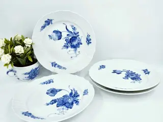 Blå Blomst Svejfet Frokosttallerken 