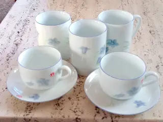 Klokkeblomst Kaffesæt 8 kopper komplet samt 3 krus