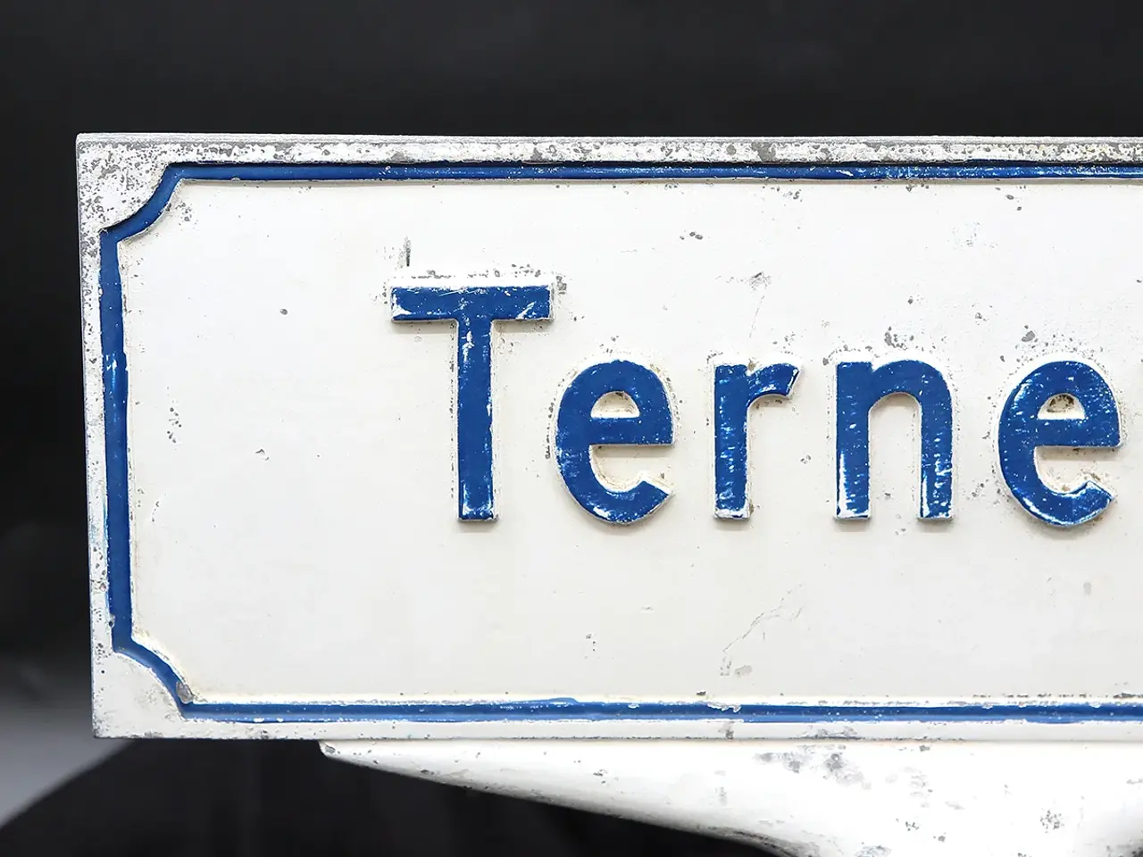 Billede 3 - Vintage dansk vejskilt “Ternevej” i aluminium