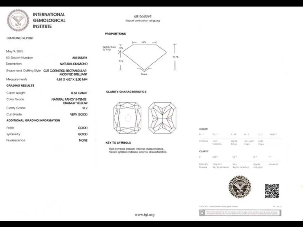 Billede 6 - Løs Diamant IGI-Certifikat.