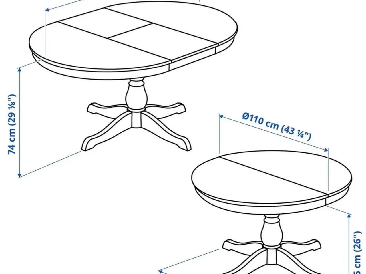 Billede 2 - Rundt spisebord fra ikea