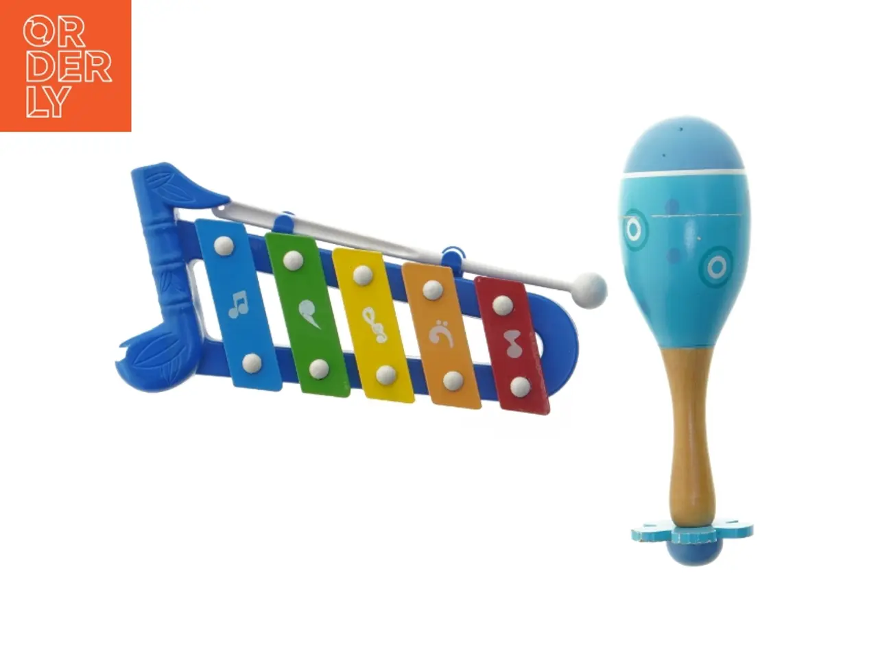 Billede 1 - Børne xylofon og maracas musiklegetøj (str. 21 cm)