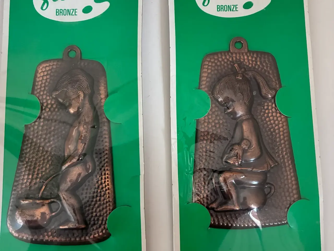 Billede 1 - Flotte retro bronze toilet skilte fra 70’erne