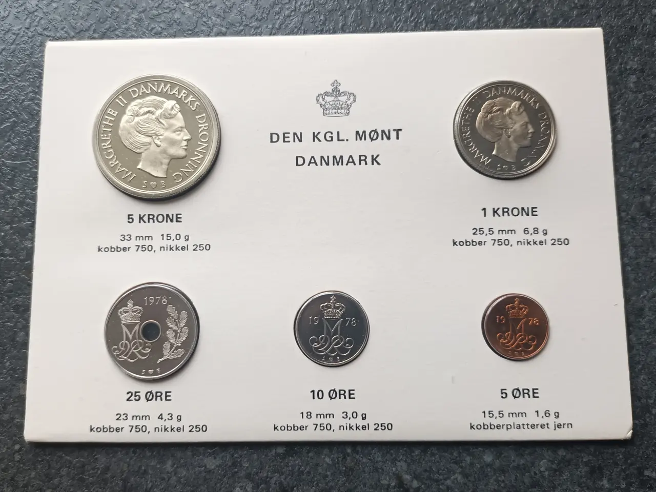 Billede 1 - Kgl Møntsæt 1978 i flot kvalitet.