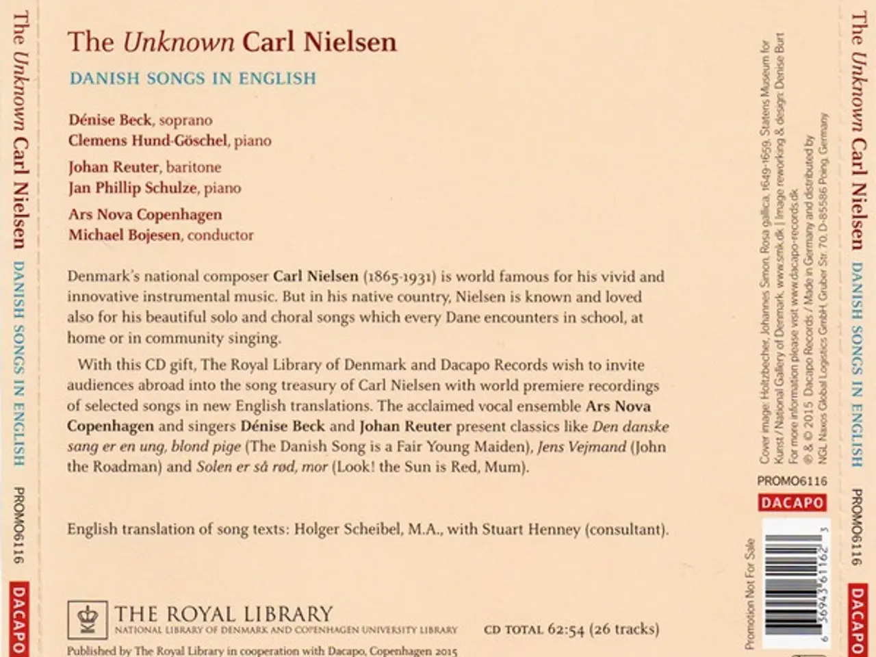 Billede 2 - Carl Nielsen - Dénise… – The Unknown Carl… – CD