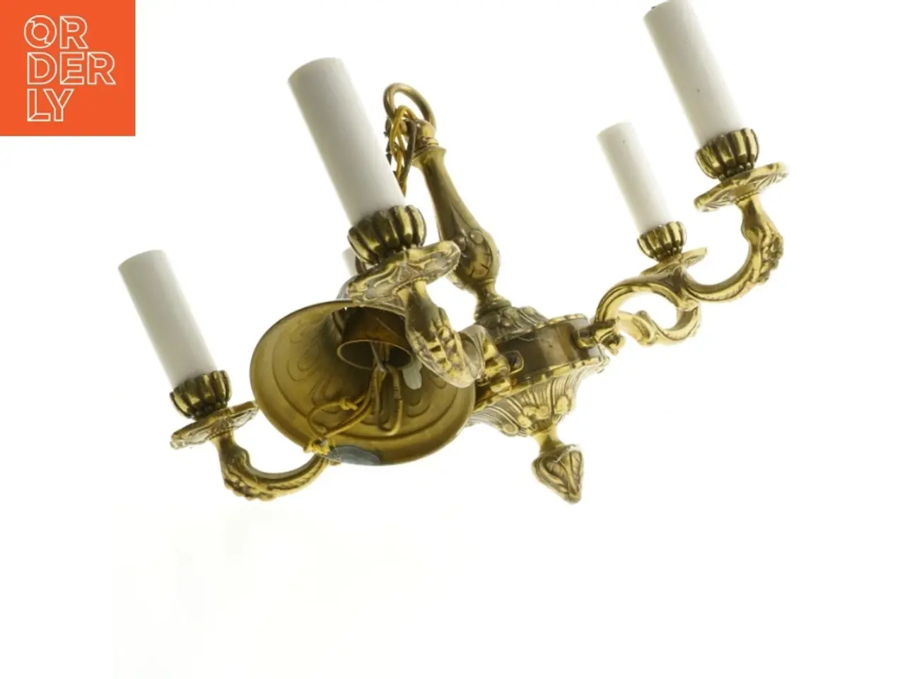 Billede 2 - Antik messing lysekrone (str. 31 cm)