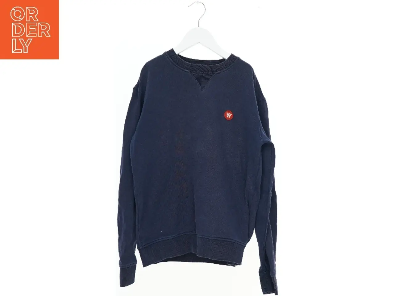 Billede 1 - Blå sweatshirt med logo fra Double A (str. XS)