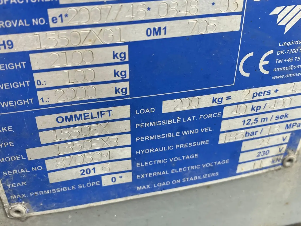 Billede 11 - Omme 1550  Omme 1550 15 meters trailer lift