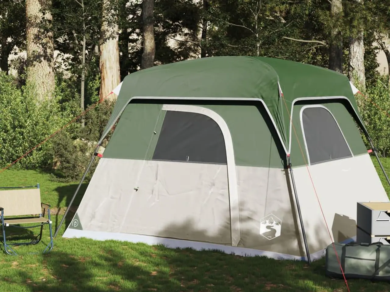 Billede 3 - 4-personers campingtelt vandafvisende grøn