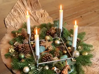 Firkantet lysestage - Adventsstage - Jul eller hel