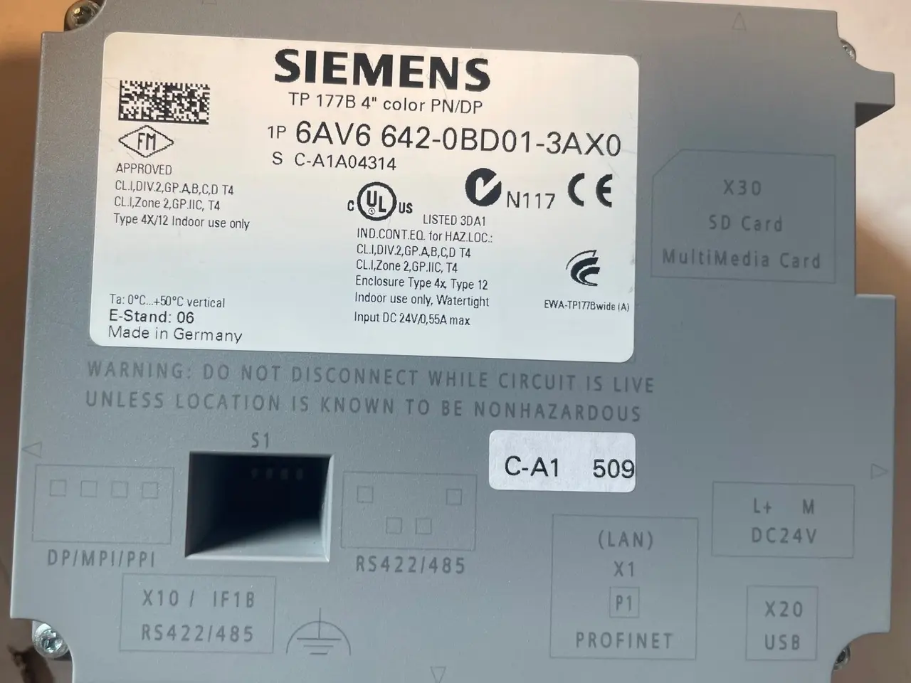 Billede 2 - Siemens SIMATIC TP177B 4" Color PN/DP HMI