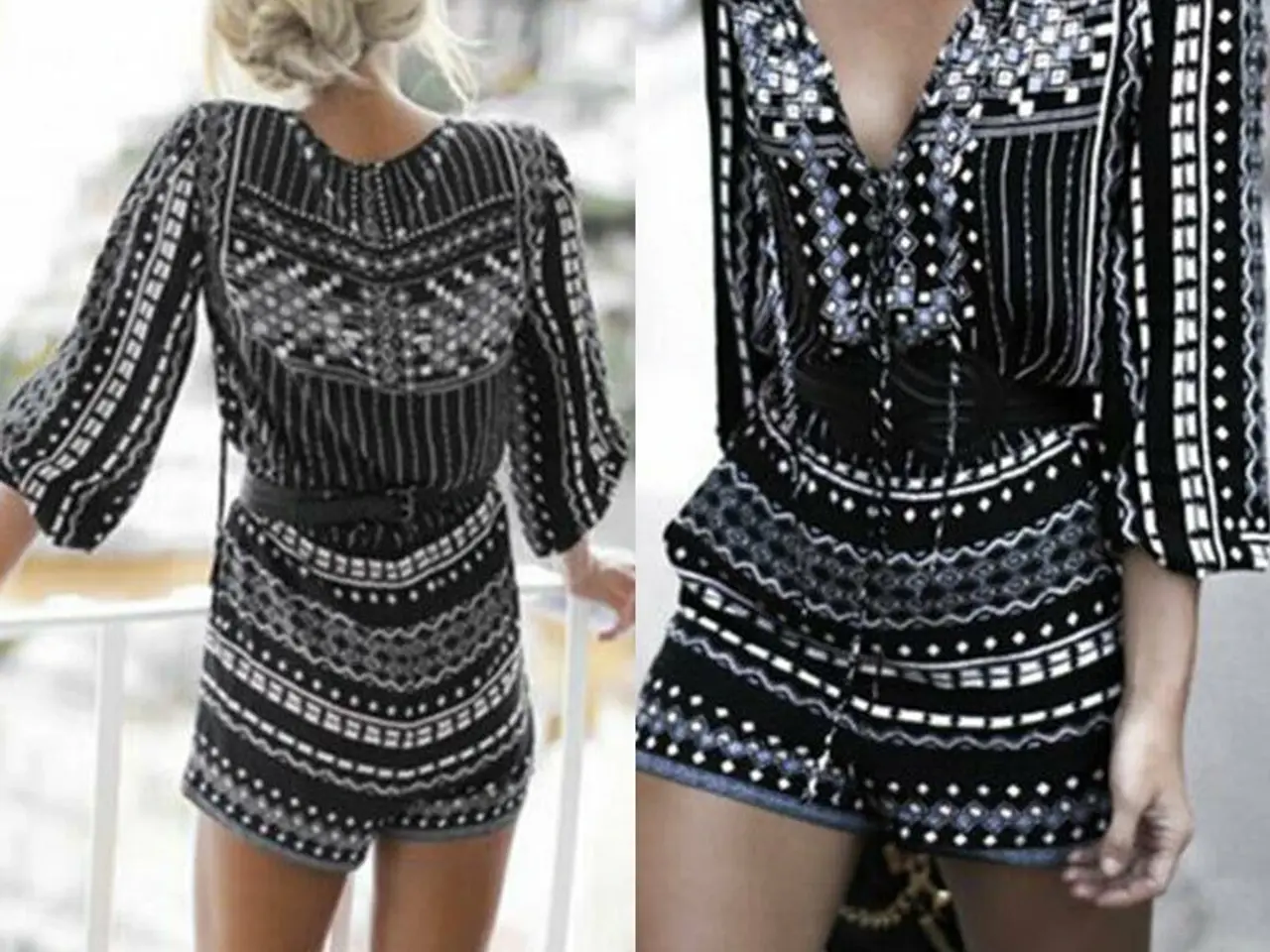Billede 4 - Dragt/suit.Mini Playsuit . To farve varrianter/M
