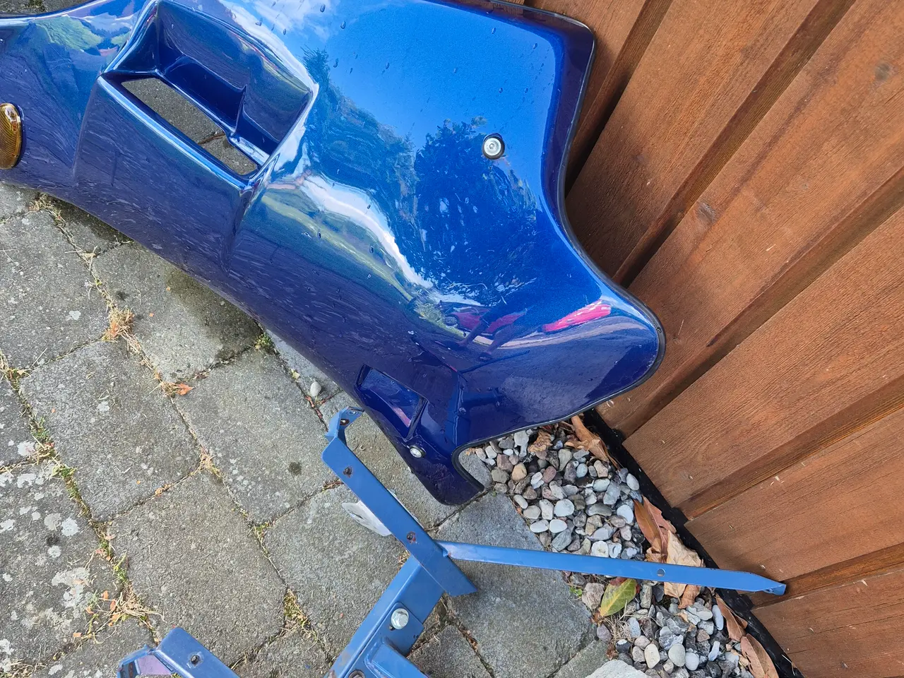 Billede 4 - Flot blå helkåbe til Honda ntv 650 