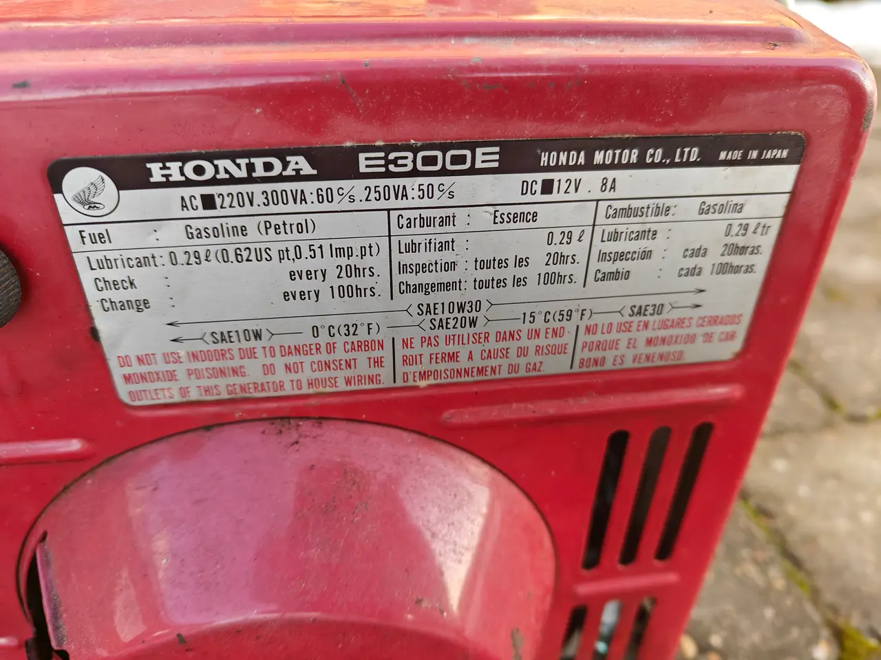 Billede 2 - Honda Generator Model E300E 4-takts