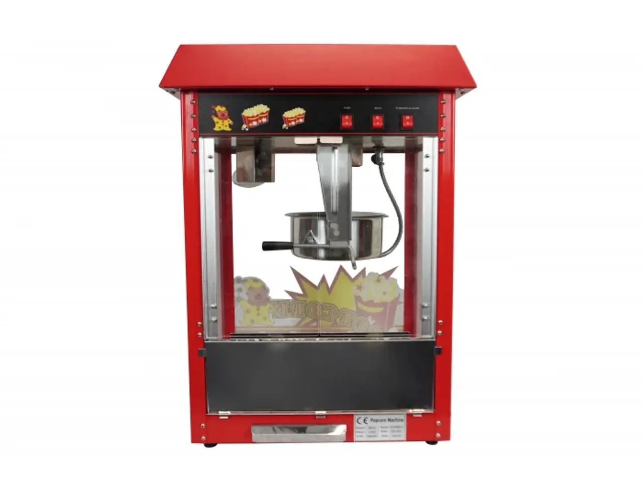 Billede 7 - Popcornmaskine – rød – B560 x D417 x H770 mm