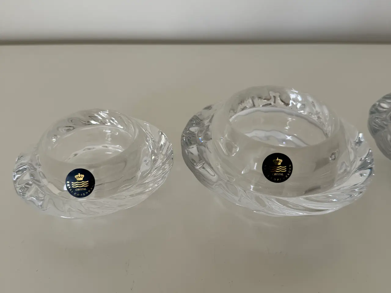 Billede 3 - Sæt med tre stk. RC glas lysestager