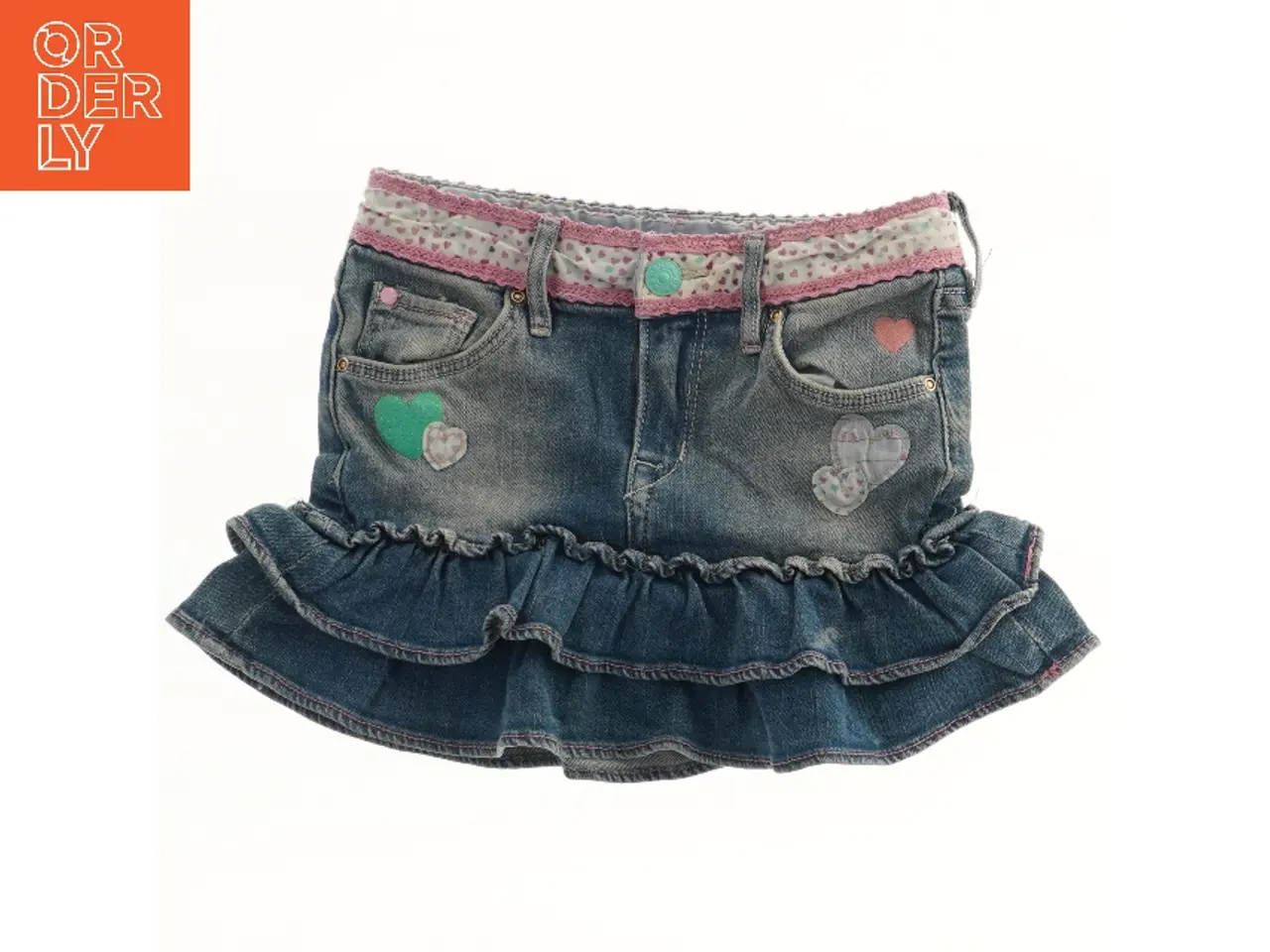 Billede 1 - Børnenederdel med hjerteprint fra H&M (str. 98)