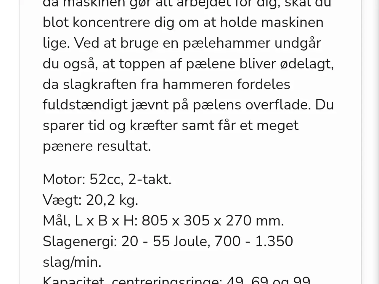 Billede 3 - Pælehammer med motor