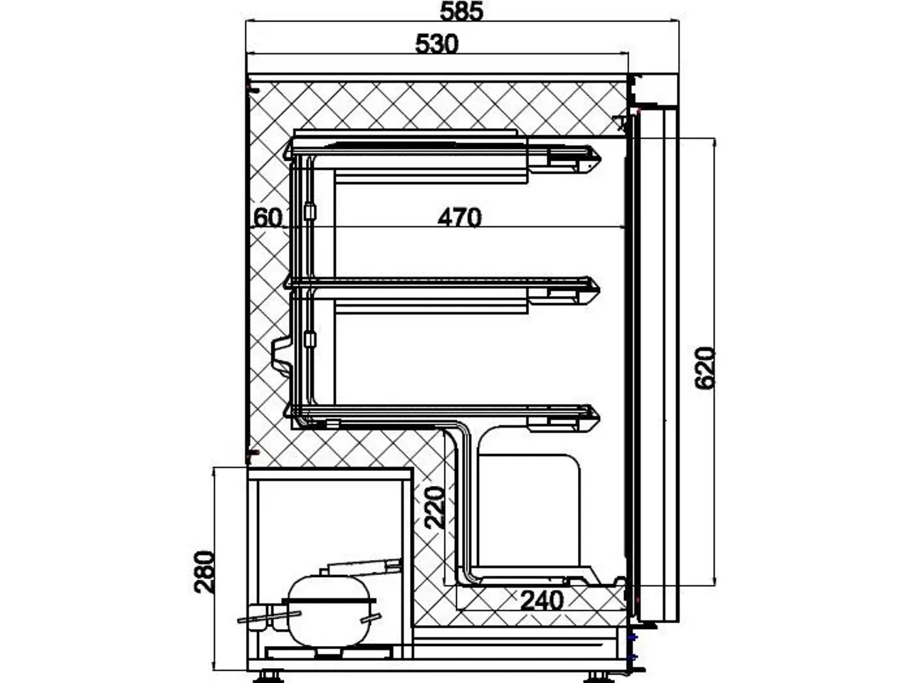 Billede 2 - Lagerfryseskab 129 liter – hvid