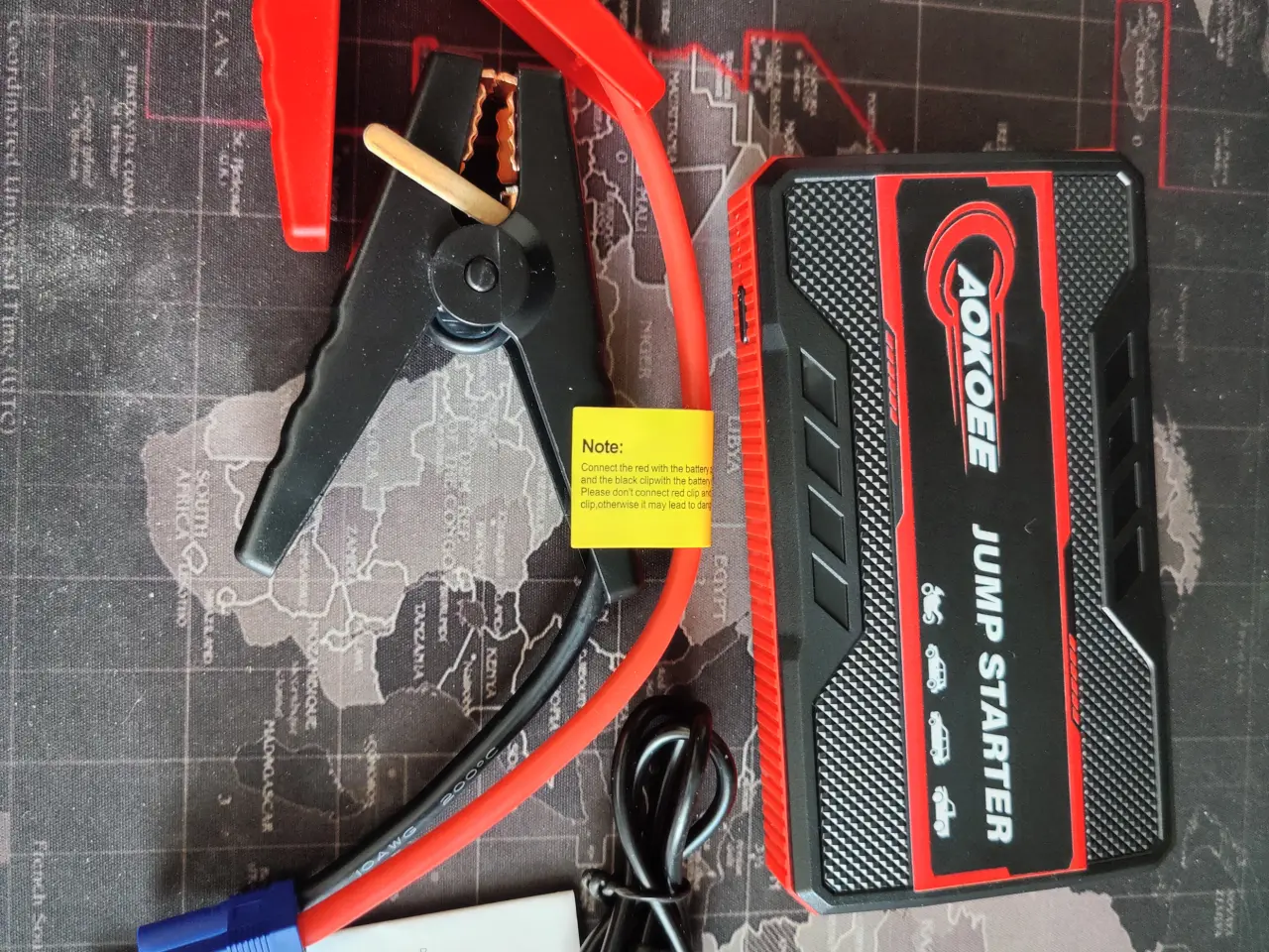 Billede 1 - AOKOEE Jump Starter 1500A Peak Bærbar Bil Jump Sta